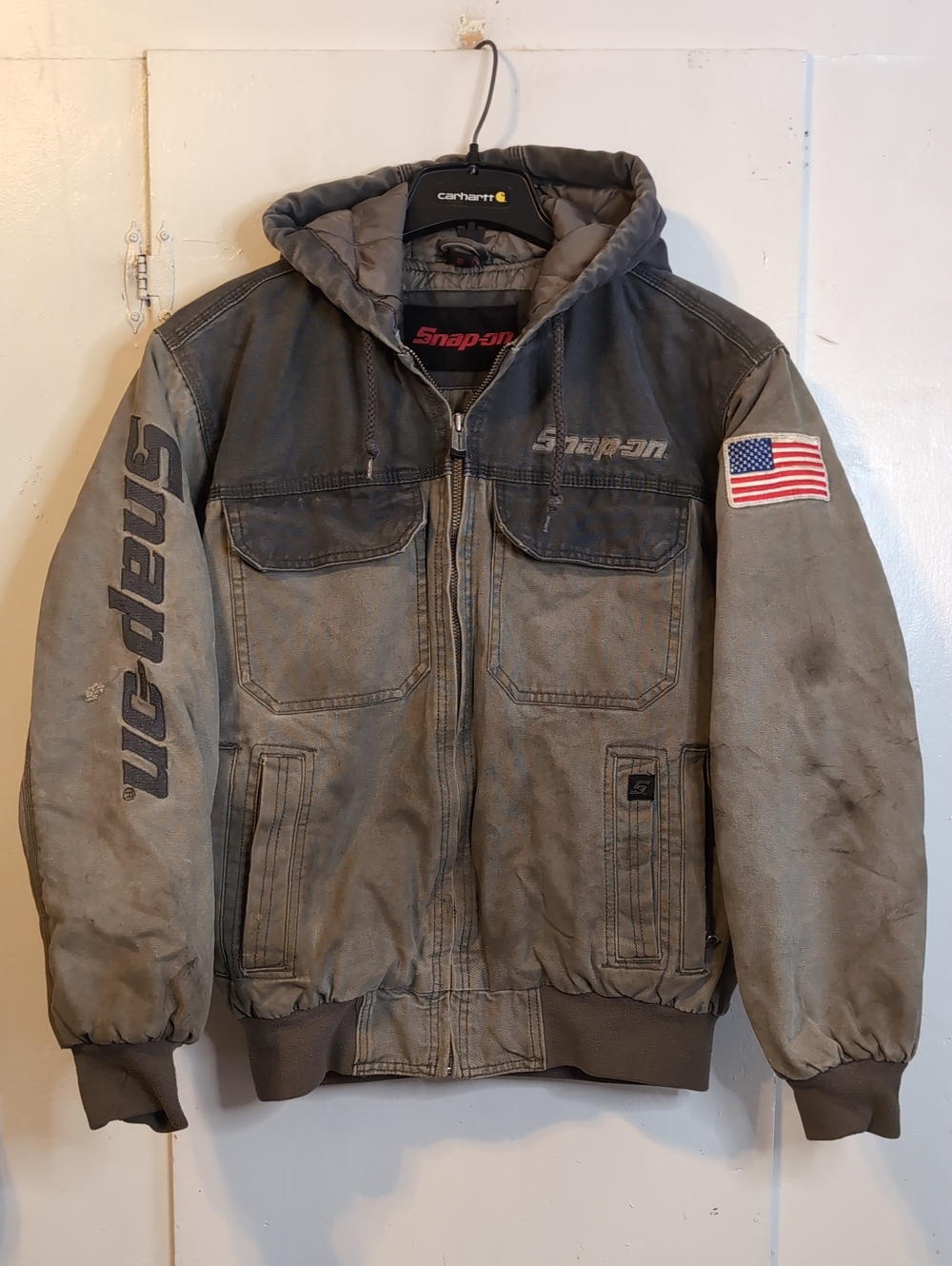 '16 Gray Snap-On Color Blocked work coat mens medium